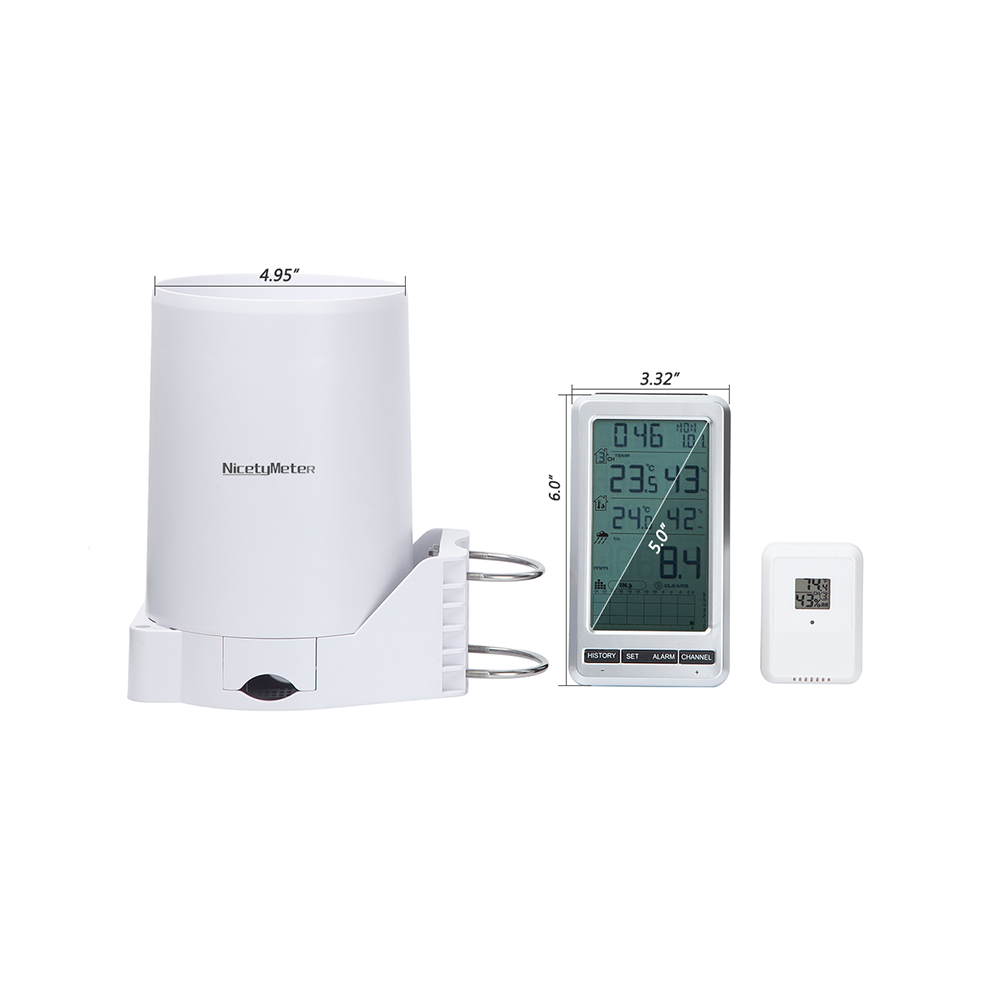 Garden Weather Station - 0206 RF 433MHz Bezprzewodowy Plastikowy Deszczomierz
