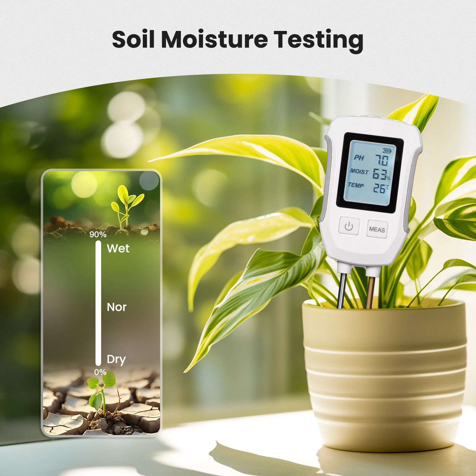 MOES 3 w 1 detektor PH gleby T – Garden Weather Station recenzja i cena