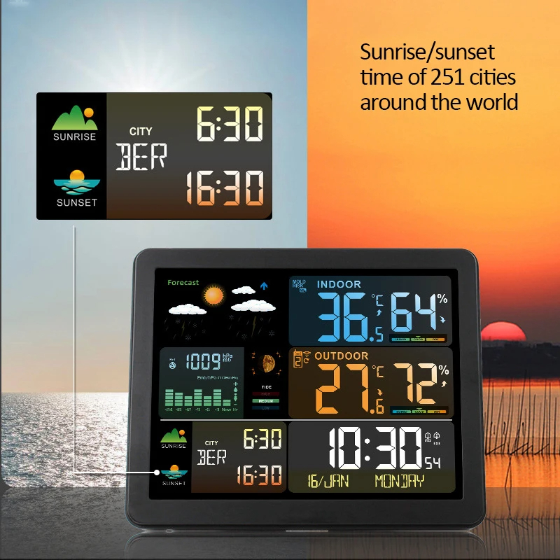 Cyfrowa stacja pogodowa Zegar  – Garden Weather Station recenzja i cena